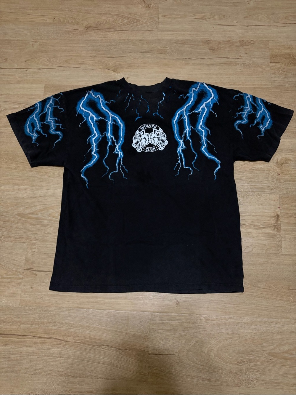 Darc Sport Black T‑Shirt with Blue Lightning Graphic